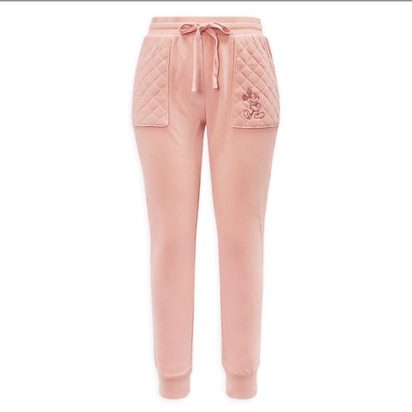 Disney Mickey Mouse Quilted Jogger Pants NWT Pink Sz 1X - Picture 3 of 9